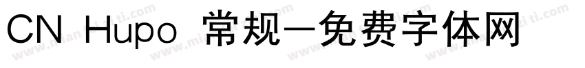 CN Hupo 常规字体转换
